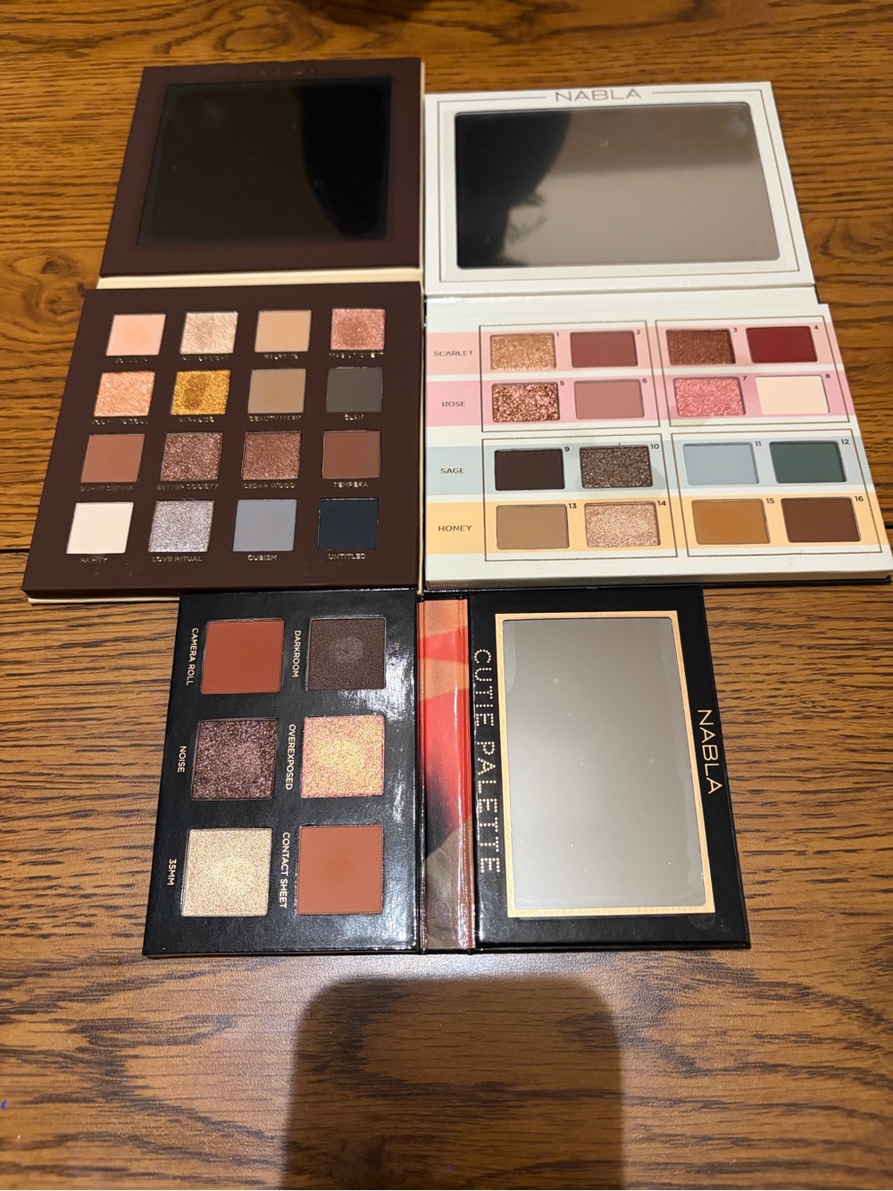 NABLE 3 Eyeshadow Palettes: Side by Side, Read My Mind, Cutie Analogue